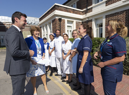 The 70th anniversary of the NHS was marked at it’s birth place in , Trafford General Hospital 