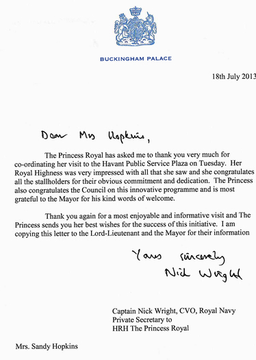 Letter HRH