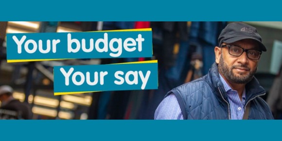 The words: Your Budget, your say are displayed.