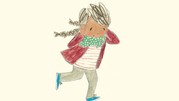 Image of running girl with hands over ears by Rebecca Cobb