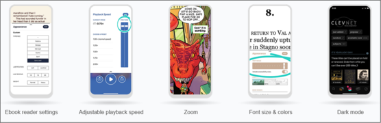 Libby accessibility features