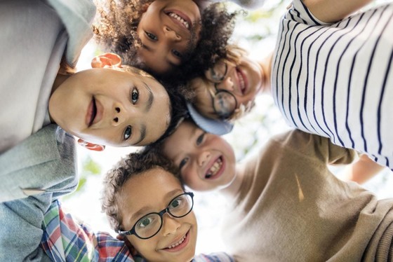 Images of children in a friendship group