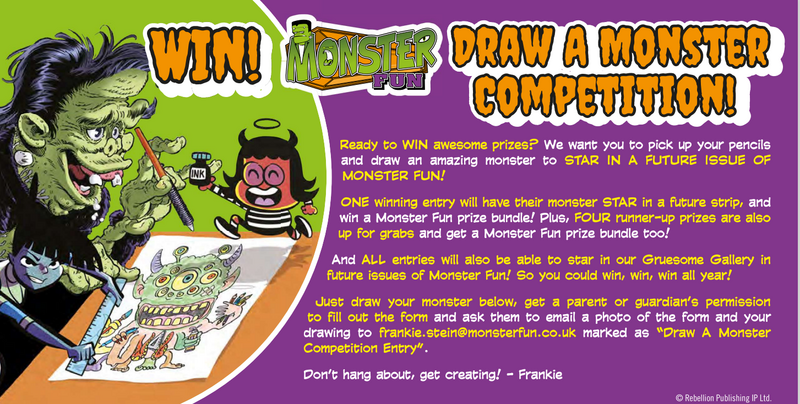 Rebellion competition logo with image of a green monster