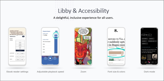 Screenshot of Libby accessibility page