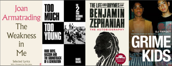 Front covers of four books