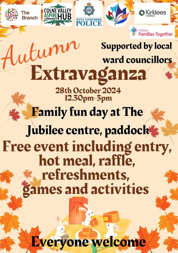 Poster about the Autumn Extravaganza at Paddock Jubilee Centre