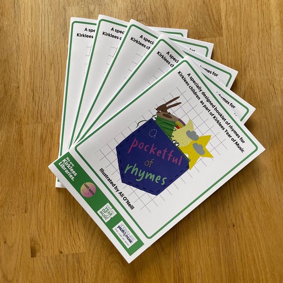 Image of stack of rhyme booklets, A Pocketful of Rhymes