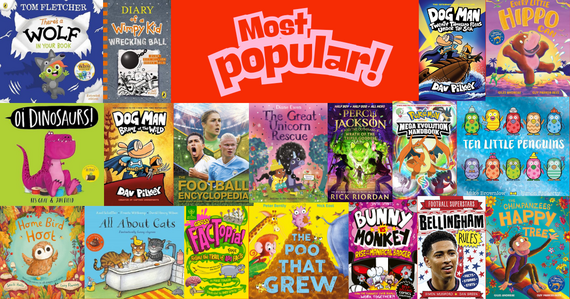 Book covers of most borrowed books in Kirklees