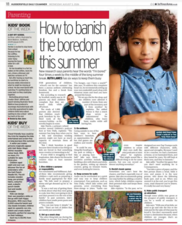 Screenshot from Examiner with ideas for entertaining the kids in the summer holidays