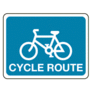 Cycle route sign