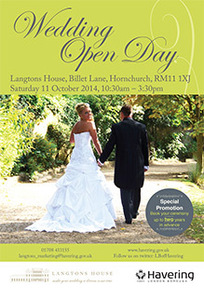 Langtons Hall Wedding Fair Poster