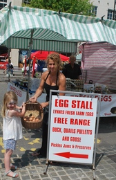 Romford Market egg stall