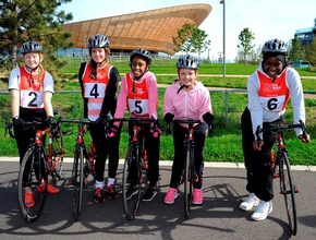 Redden Court studnets at Velopark cycle