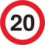 20 mph road sign