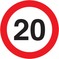 20 mph road sign