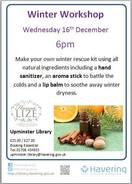 Upminster Library Winter Workshop poster