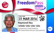 Freedom Pass March 2016 card
