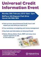 Universal Credit event 290216 poster