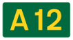 A12 road sign