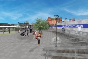 Harold Wood Station Plaza artists impression