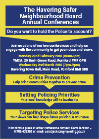 Safer Neighbourhood Board Conferences 2016