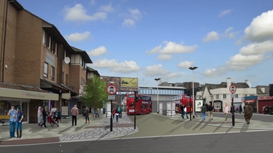 Romford Station plaza 2016