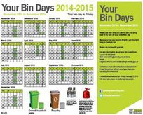 bin calendar recycling soon november coming