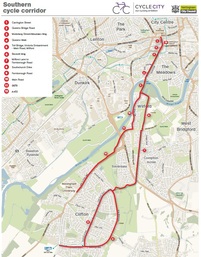 southern cycle corridor map