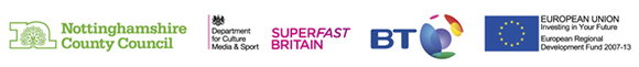 Better Broadband for Nottinghamshire partner logos