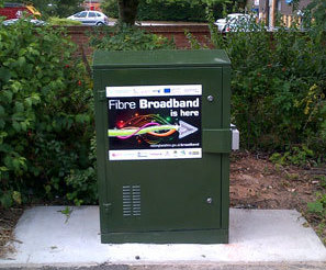 Fibre broadband cabinet in Mansfield