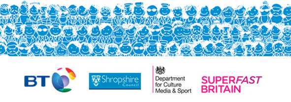partner logos and people image for connecting shropshire programme