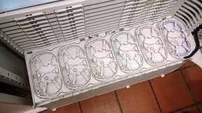 Optical Consolidation Rack: The trays wrap the individual fibres.