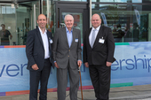 (L to R) Cllr Iain Roberts, Deputy Leader of Stockport Council; Tom Hogg, CDL Group Chairman and Founder; Stockport Council Chief Exec, Eammon Boylan