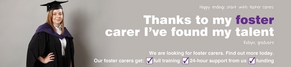 Foster with SCC banner