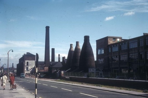 Minton's Old Factory, London Road, Stoke upon Trent, August 1964