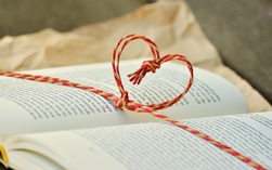 Book with heart decoration