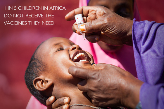 Child receiving polio vaccine