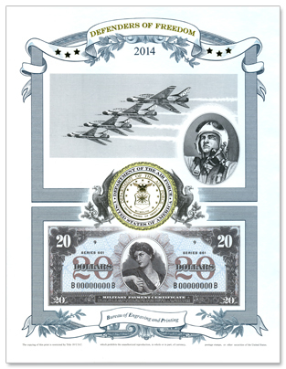 2014 Intaglio Print Defenders of Freedom Air Force Image