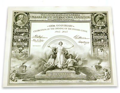 Panama-Pacific International Exposition Certificate Image