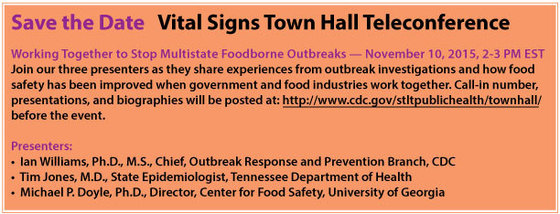 Save the Date for the Vital Signs Town Hall Teleconference on November 10 from 2-3 PM EST.