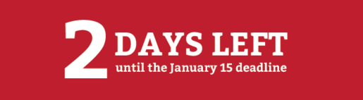 HCGOV 2 days until the January deadline