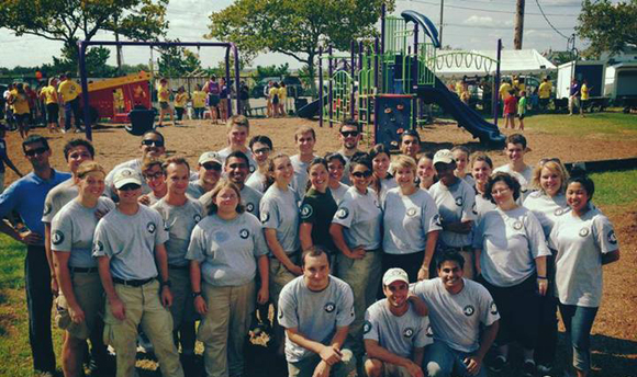 AmeriCorps members joined KaBOOM! to build a playground in Seaside Heights, NJ for a special episode of the Queen Latifah Show.