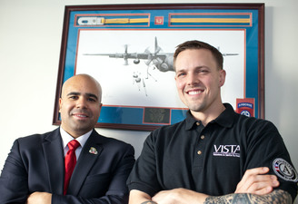 Koby Langley, Senior Advisor for Veteran and Military Family Initiatives at CNCS and David Gosling, an AmeriCorps VISTA member