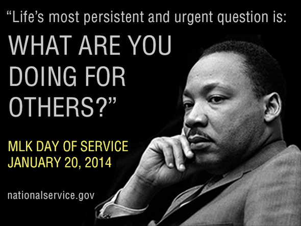 Martin Luther King, Jr. Day of Service 2014: "What are you doing for others?"