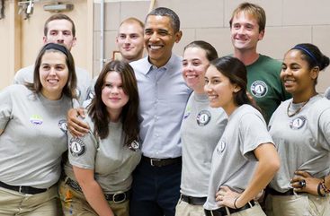 President Obama with AmeriCorps Members