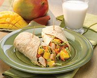 Asian Mango and Chicken Wraps