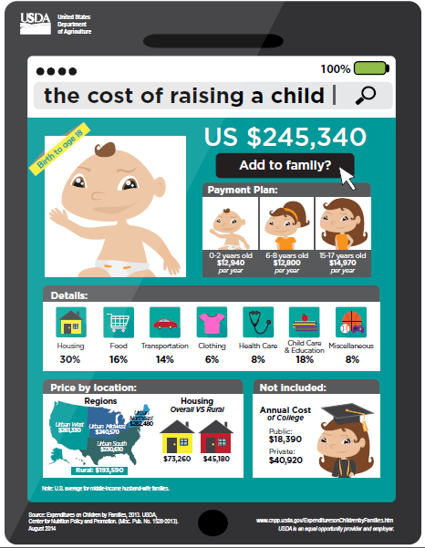 Cost of Raising a Child Infographic