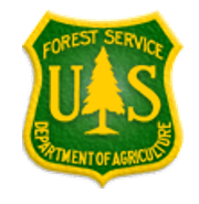 US Forest Service green yellow badge