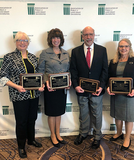 From left to right: Dr. Virginia M. Moxley, Dr. Caroline E. Crocoll, Dr. Rick Lewis, and Dr. Judy Harrison.