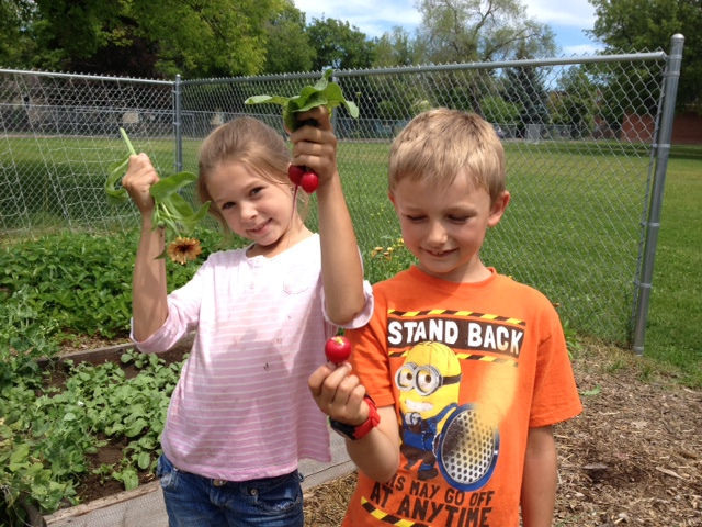 Children in Kalispell, MT enjoy locally sourced meals as well as time in the garden at USDA’s Food and Nutrition Service Summer Food Service Program s